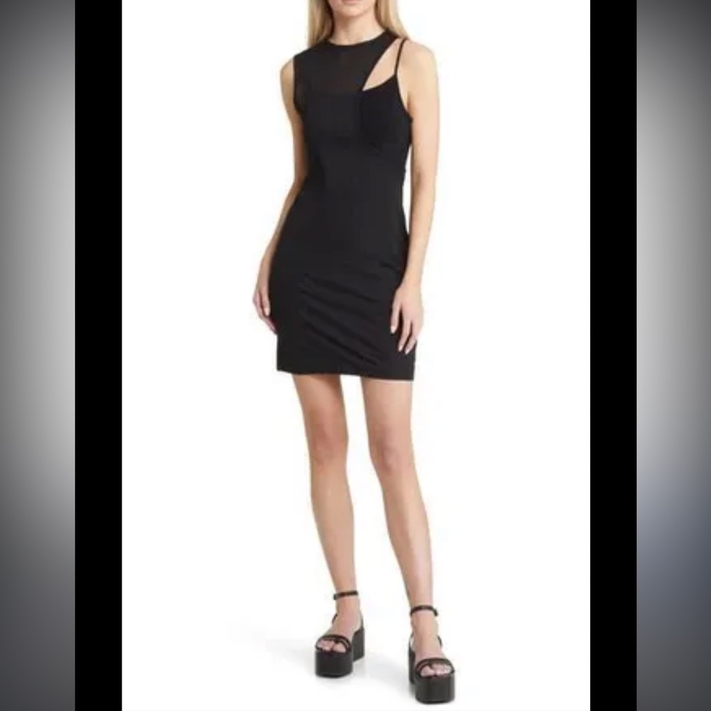 Open Edit Black Unique Dress -Like New